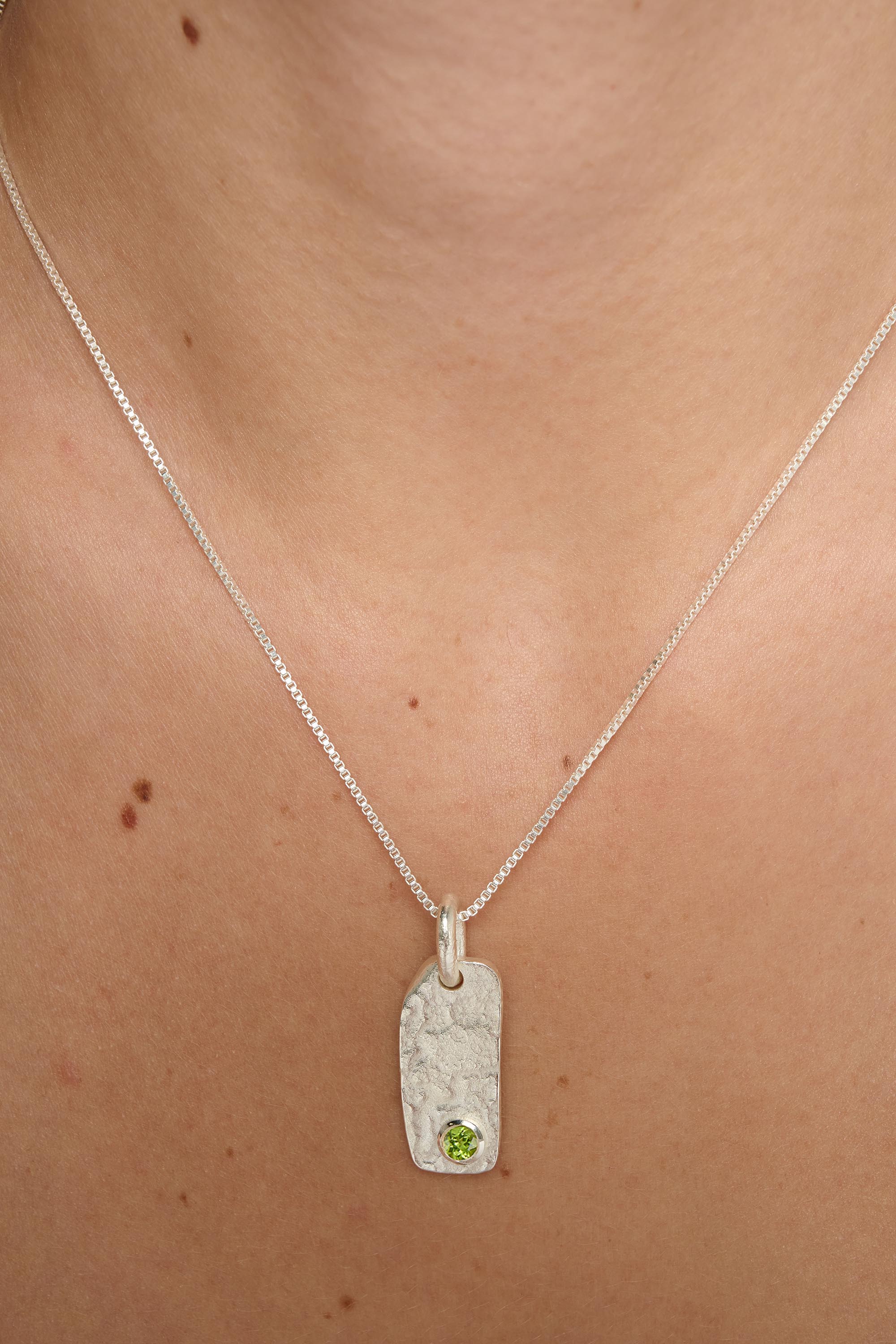Birthstone Organic Necklace, Peridot