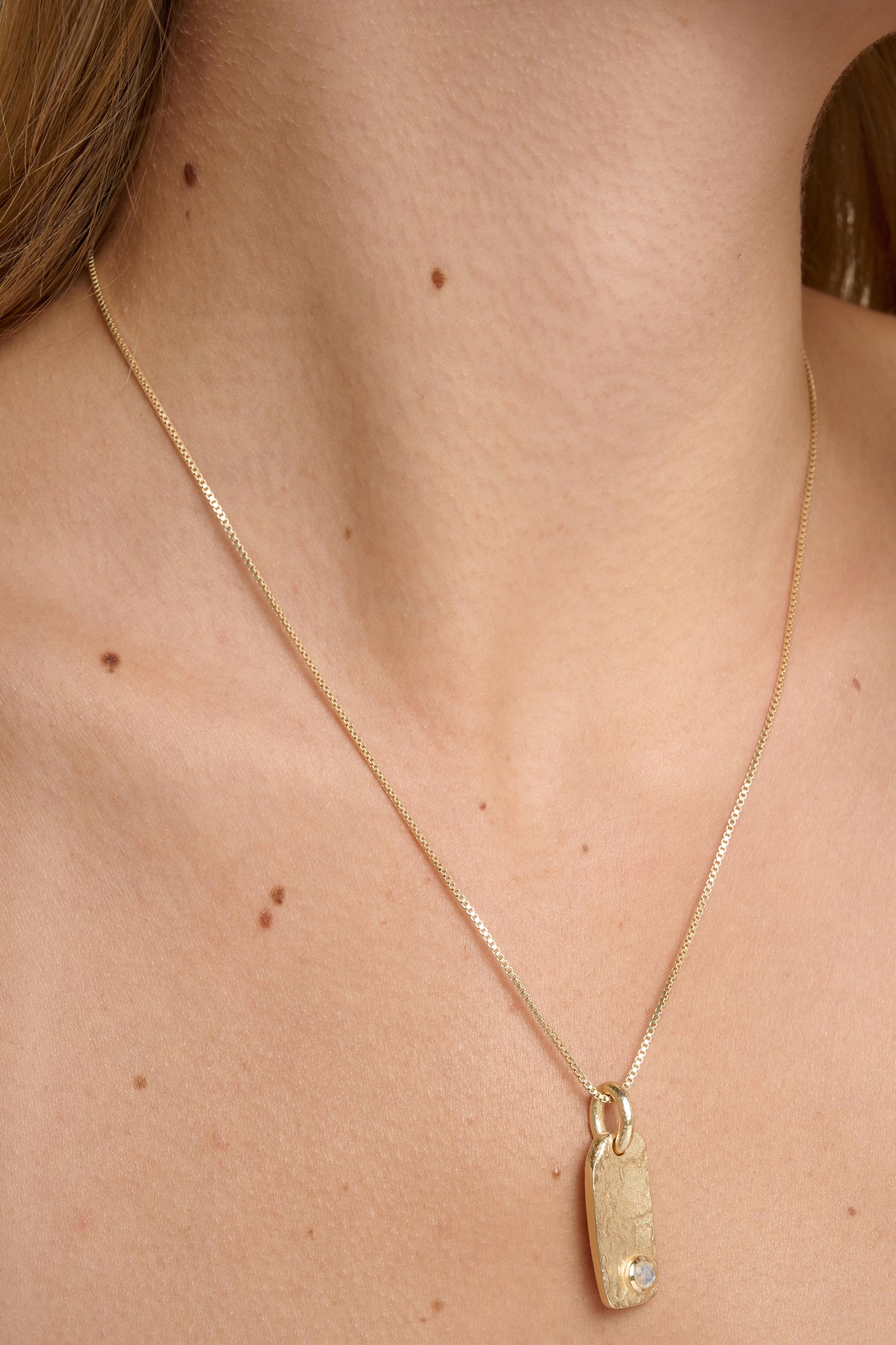 Birthstone Organic Necklace, White Topaz