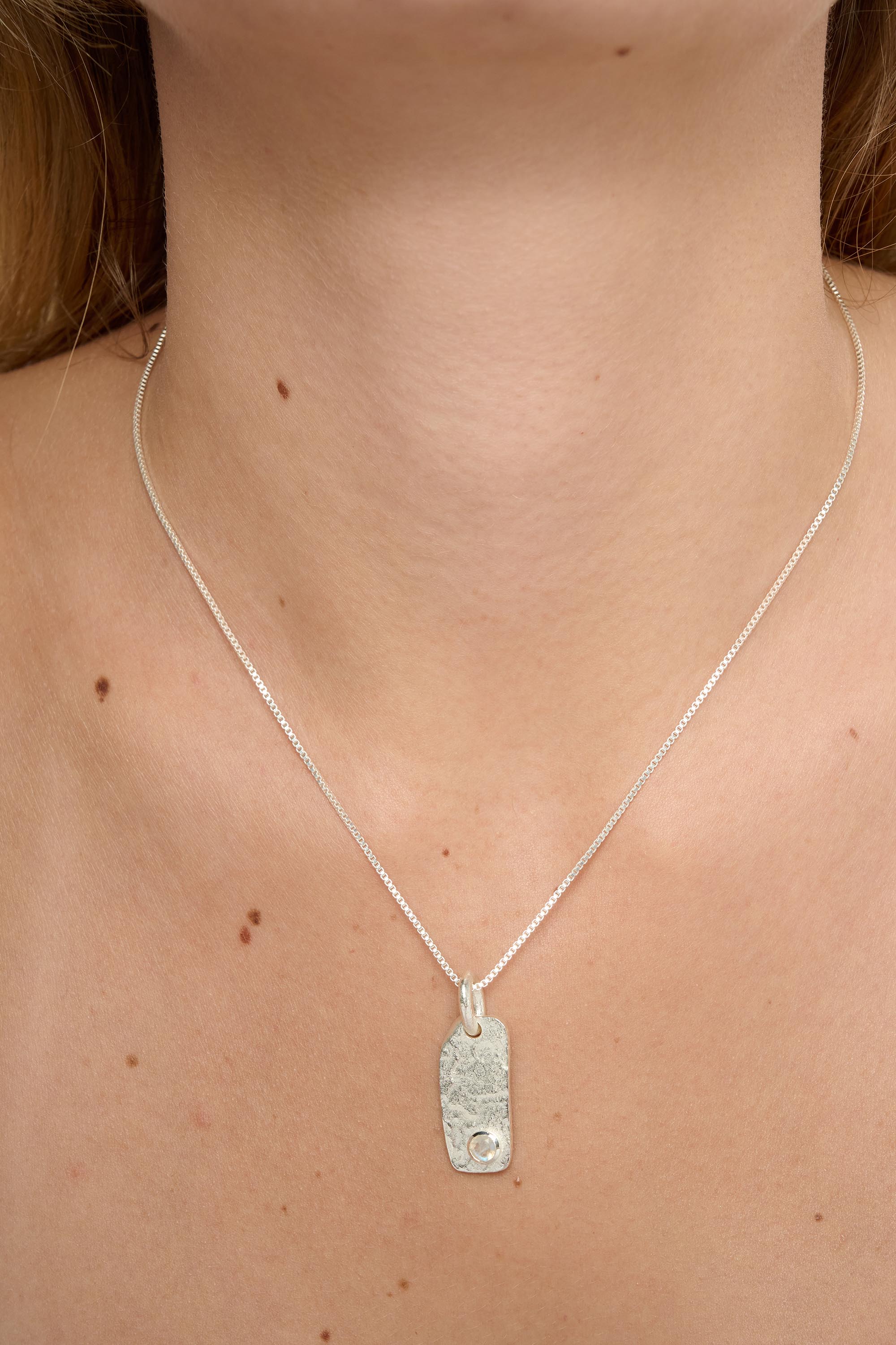 Birthstone Organic Necklace, Moonstone