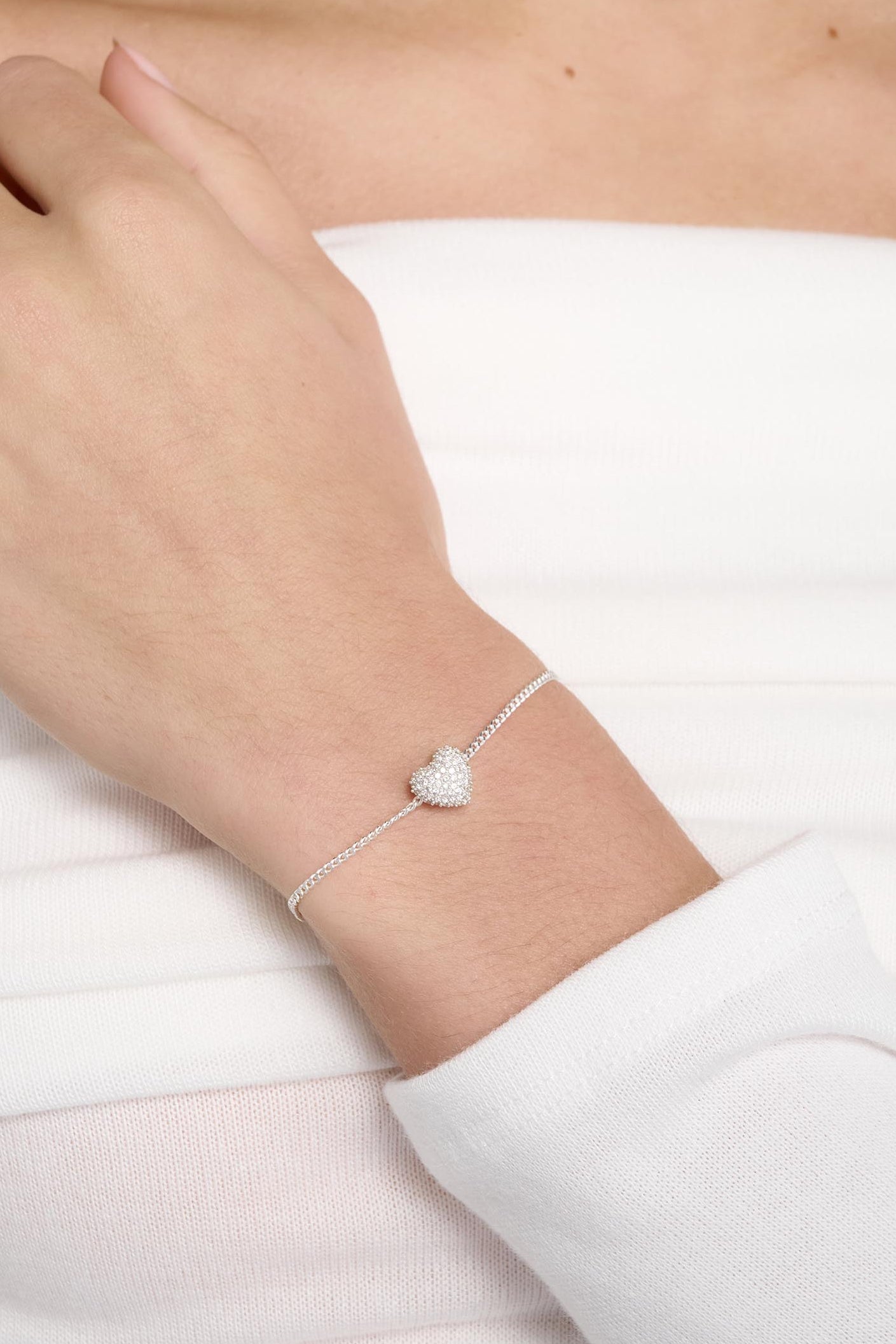 Pave Heart Bracelet