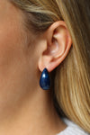 Hush Earrings Blue Shimmer Enamel