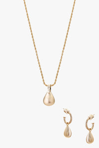Pebble Earrings & Necklace Set