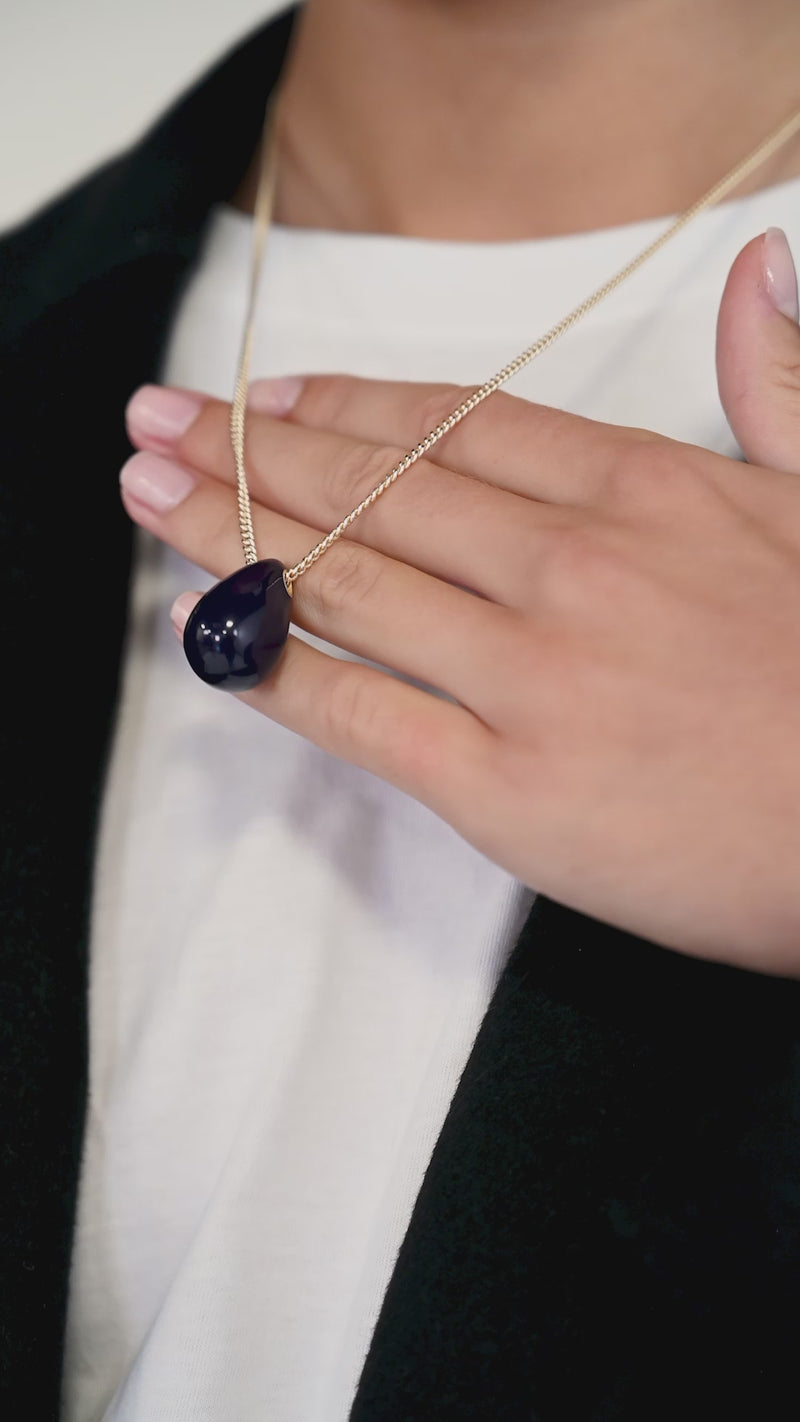 Hush Necklace Navy Enamel