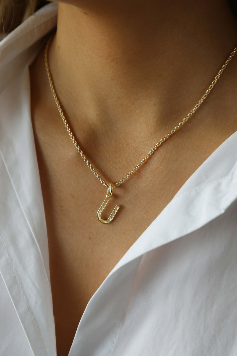 Initial Necklace Gold